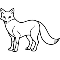 Single-Line Fox Vector Illustration
