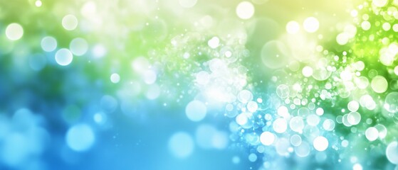 Fototapeta premium Abstract Blue Green Bokeh Background Light Shimmer