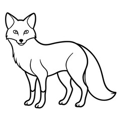 Single-Line Fox Vector Illustration