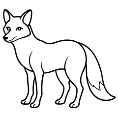 Single-Line Fox Vector Illustration