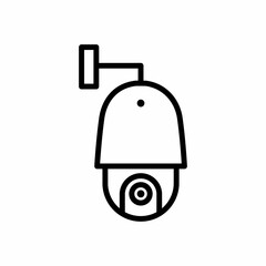 CCTV icon, video surveillance made linear style, sign camera for use logo and other design