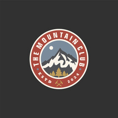 Outdoor Camping Adventure And Mountain Badge Logo Emblem Vector