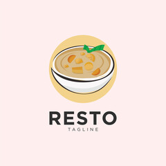 Kolak Pisang Indonesian Traditional Dessert Logo Design Vector illustration 