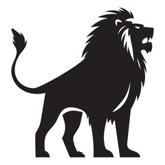 Majestic Lion Silhouette Illustration for Logo and Branding