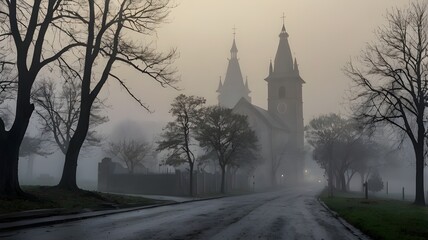Fog in the town