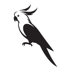 Cockatoo Parrot Silhouette Illustration for Bird Designs