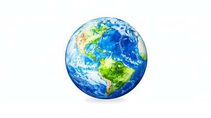 Fototapeta premium Artistic Globe Clipart: A World of Green and Blue - Global unity, environmental awareness, geographical exploration, planetary preservation, worldwide connection.