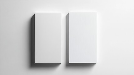 White blank packaging box mockup template isolated on a white background. 