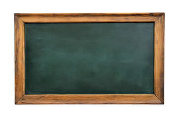 Blank blackboard with wooden frame, green chalk board 