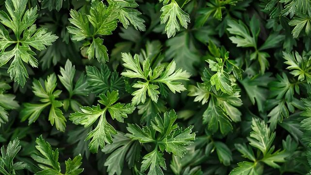 lush plants with green leaves footage