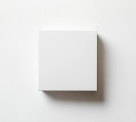 Naklejka premium A blank white box mockup on an isolated background, showcasing its dimensions and the texture of paper for product packaging design or branding graphics. This image uses the focus stacking technique, 