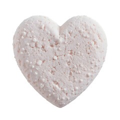 Fototapeta premium Heart shape marshmallow isolated on transparent background