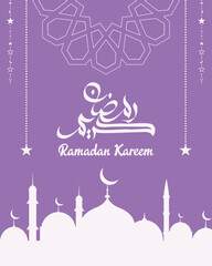 Arabic Manuscript – Ramadan Kareem – Mosque – Ramadan Typography Social media post for Ramadan – Instagram Ramadan post