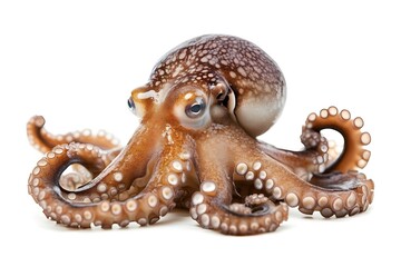 Obraz premium Octopus Isolated on White Background.