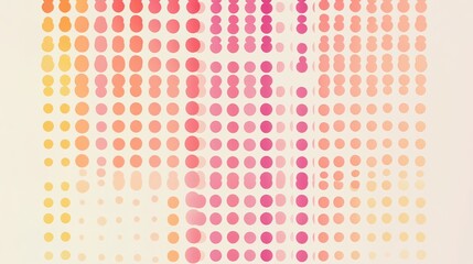 Gradient of Pink, Orange, and Yellow Circles with a Standout Dot on Off-White Background