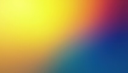 Gradual transition from bright yellow to deep blue, smooth transition, gentle color shift