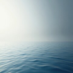 Fototapeta premium Quiet pool of water with small ripples and a soft gray gradient background, small ripples, calm environment, natural scenery