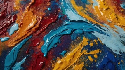 oil paint abstract background in blue white black colors