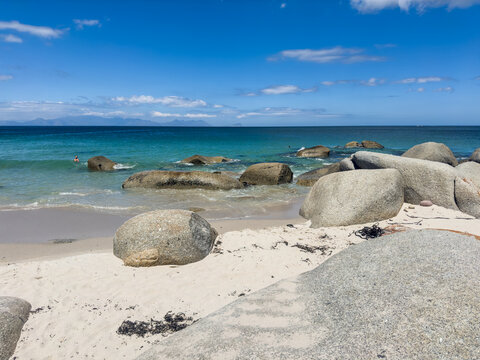 Smitswinkel Bay is a small bay on the southern peninsula of the western cape. The bay hosts crystal blue swimming waters and spectacular views.
