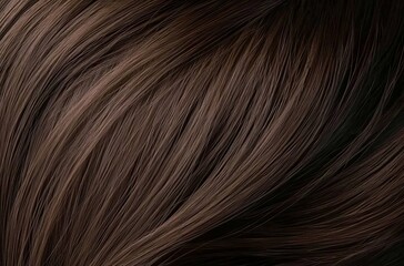 Naklejka premium Dark brown hair color, flat lay background hair background