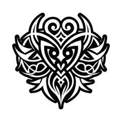 Glyph icon depicting a feminine ancient tattoo