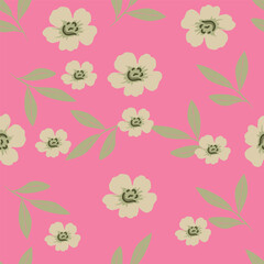 textile design with flower pattern image