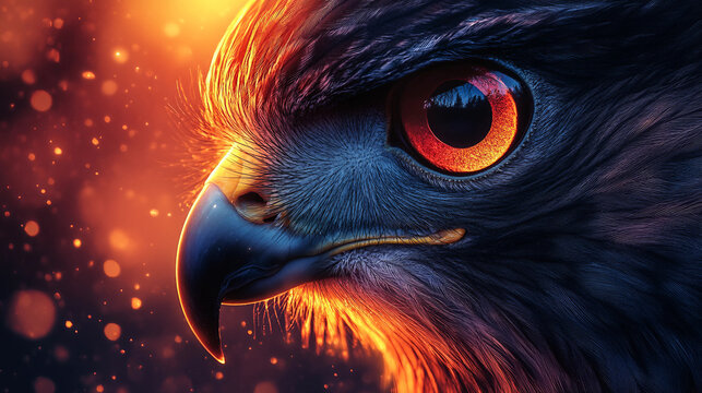 beautiful eye looking eagel  