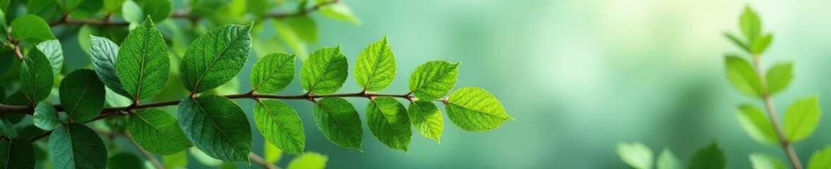 Fresh green Salal branch in a floral arrangement with other plants, greenery, branches