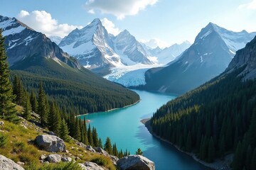 Mountains and glaciers in the Northwest Territories, rock, NWT