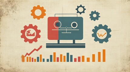 Obraz premium Business analytics dashboard showing growth and balance