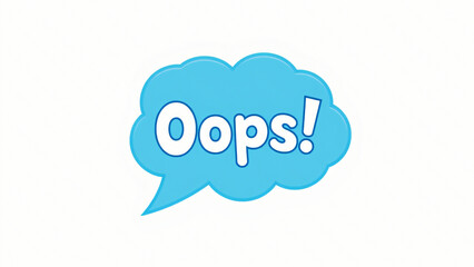 Speech bubble with "Oops!" for fun designs, blogs, and communication-themed projects