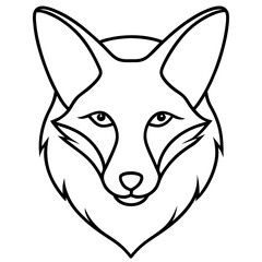 Sleek One-Line Fox Head Vector Illustration