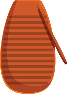 brown marimba with sticks clip art preview