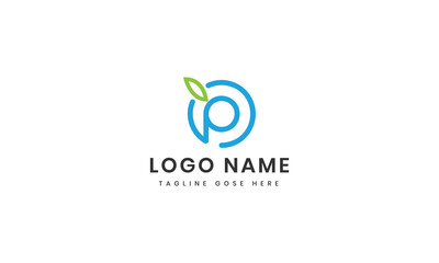 natural p logo template