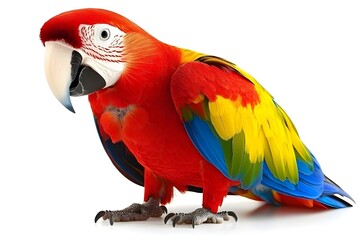 Obraz premium Parrot Isolated on White Background.