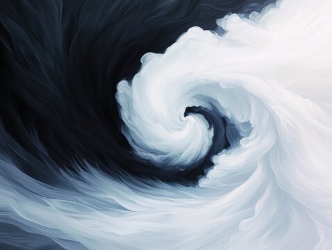 Dynamic storm abstract chinese brush art bold strokes swirling winds dramatic energy artistic expression