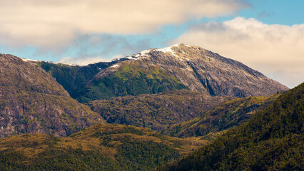 detail of a mountain in the Messier channel, Chile, South America