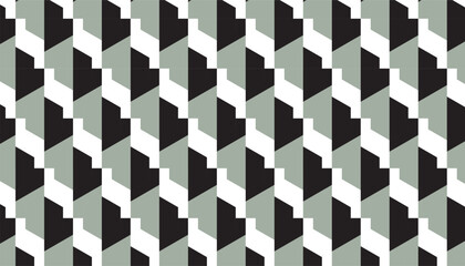 Black, white and gray abstract repeating geometric shapes background pattern