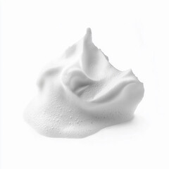 Whipped cream swirl on a plain background