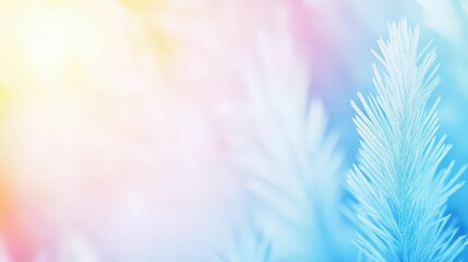 Ice crystals forming on a windowpane under soft natural light, intricate and delicate winter details