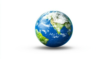 Fototapeta premium Our Blue Planet Earth - A detailed image of planet Earth, showcasing continents and oceans. Ideal for environmental, global, or travel themes.