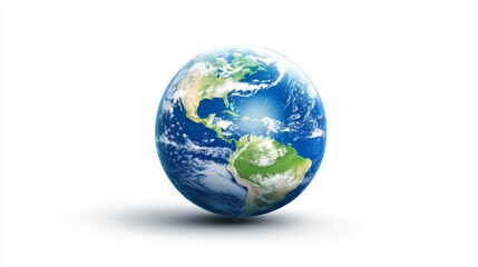 Fototapeta premium Our Blue Planet Earth - A detailed image of planet Earth, showcasing continents and oceans. Ideal for environmental, geographical, and global themes.