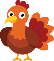 Cute Turkey cartoon vector illustration 
