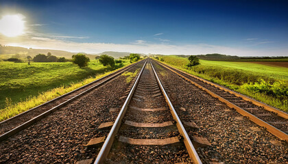 Fototapeta premium endless tracks main into the mild