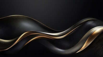 Smooth elegant black satin texture abstract background Luxurious background design