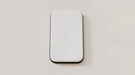 White phone mockup on beige background