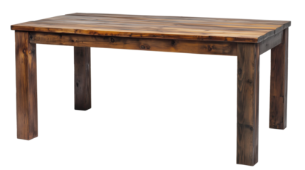 Mesa de madera de color marrón