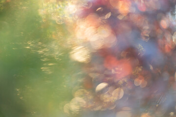 Blurred natural spring and summer bokeh background