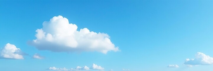 A few white clouds drift lazily across the clear blue sky, serene, cloud, light