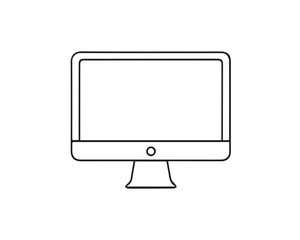 Modern laptop mockup front view, isolated on white background. Vector illustration